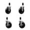 Service Caster 5'' Soft Rubber Wheel Swivel 1-3/8'' Expanding Stem Caster Set 2 Brakes, 4PK SCC-EX20S514-SRS-2-TLB-2-138 - alternate 1